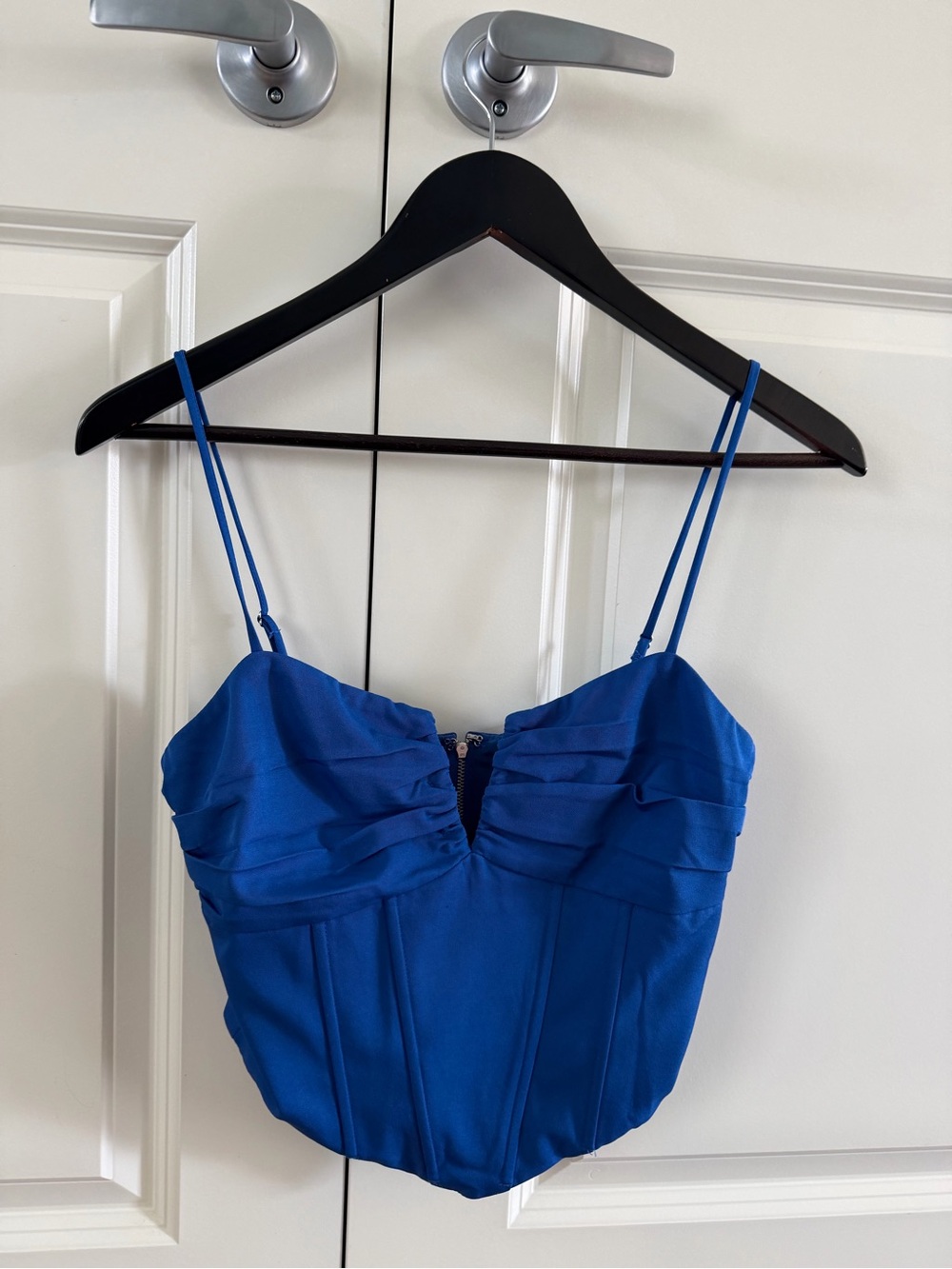 Cotton Candy LA Royal Blue Corset Crop Top